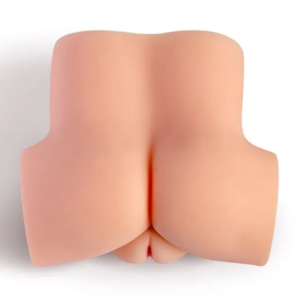Мастурбатор-полуторс с вибрацией Real Body Real Tess, вагина и анус, 18х15 см