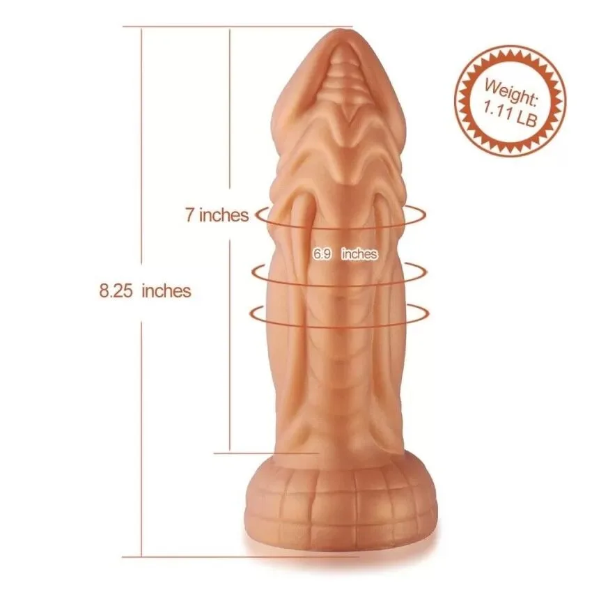 Фалоімітатор з вібрацією Hismith Slightly Curved Vibrating Silicone Dildo Monster Series, KlicLok