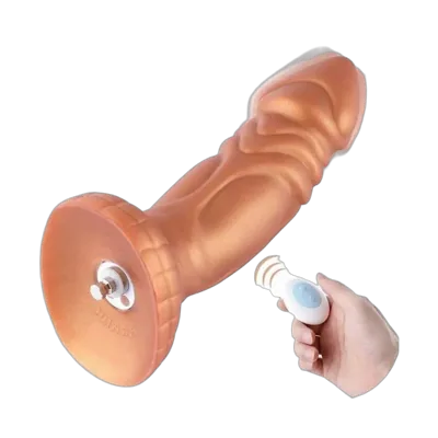 Фалоімітатор з вібрацією Hismith Slightly Curved Vibrating Silicone Dildo Monster Series, KlicLok