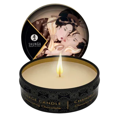 Массажная свеча Shunga Mini Massage Candle - Intoxicating Chocolate (30 мл) с афродизиаками