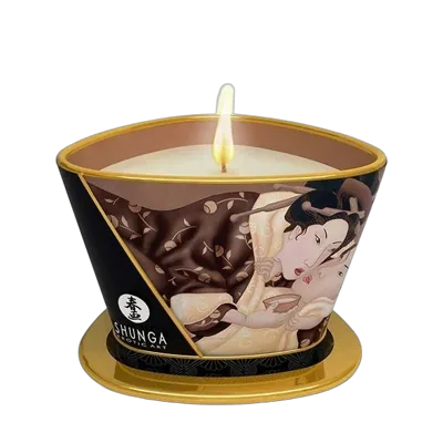 Массажная свеча Shunga Massage Candle - Intoxicating Chocolate (170 мл) с афродизиаками