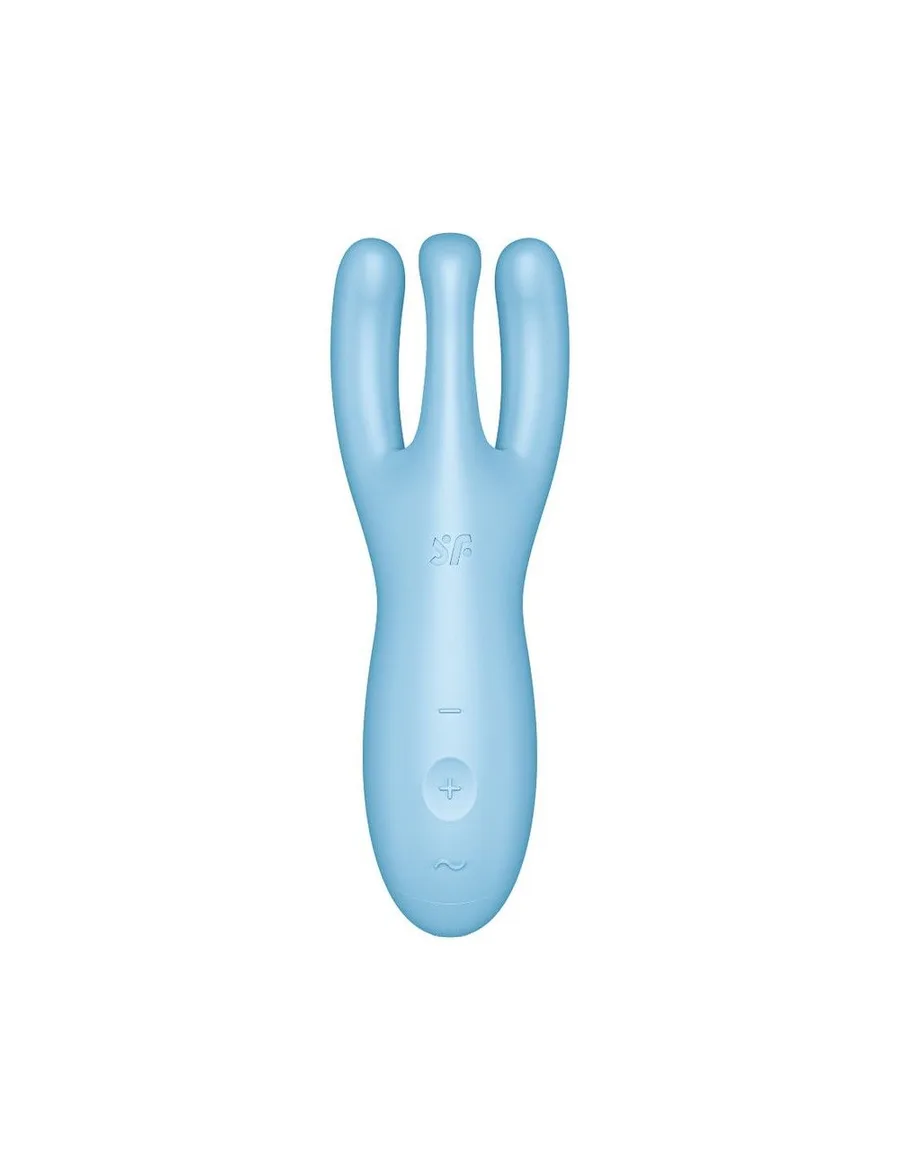 Кліторальний смарт-вібратор Satisfyer Threesome 4 Blue з трьома пальчиками