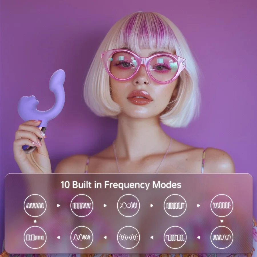 Смарт-вібратор Magic Motion Ponder Purple, подвійна стимуляція, віброяйце+язичок для клітора