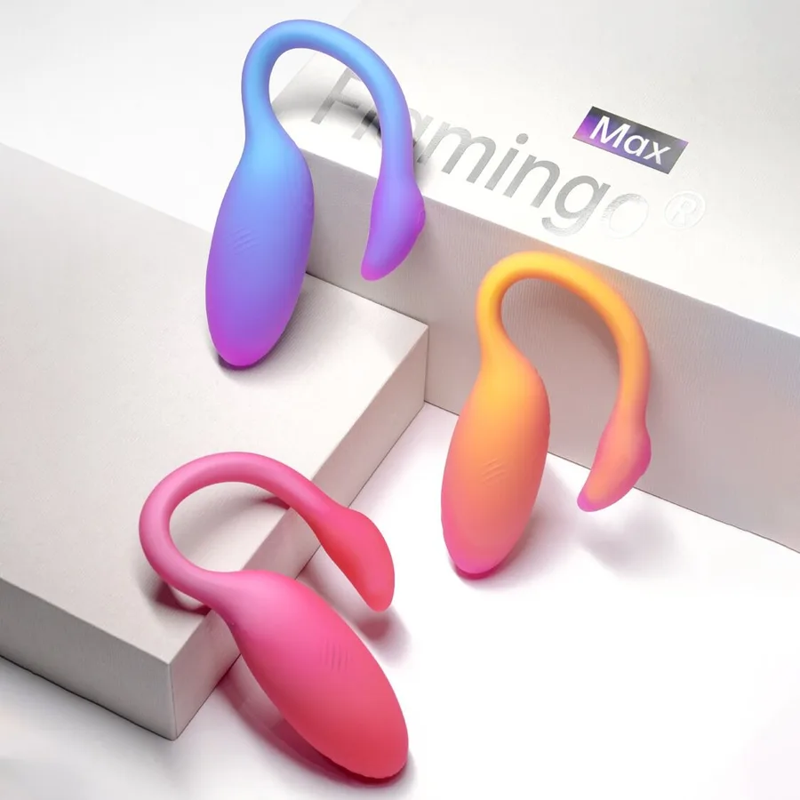 Смарт-віброяйце Magic Motion Flamingo Max Blue 2 в 1: віброяйце та тренажер Кегеля, 10 режимів