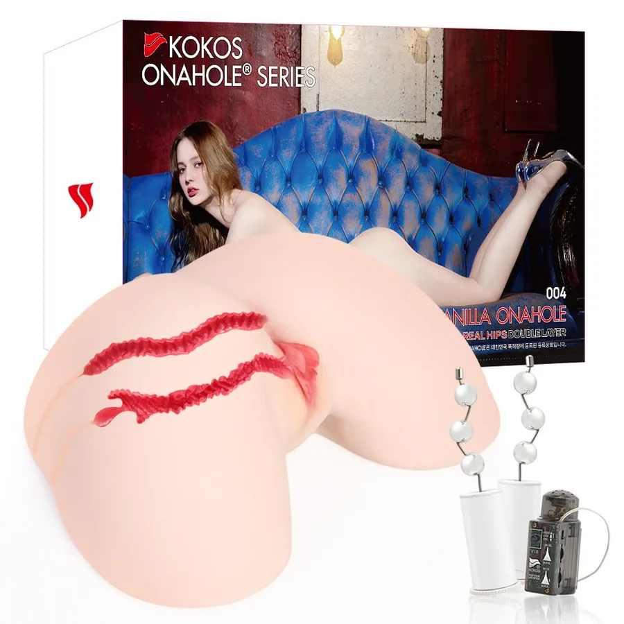 Мастурбатор Kokos 004 Vailla ONAHOLE Real Hips 2WayPlus с вибрацией и массажем