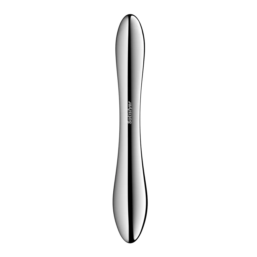 Металлический дилдо Satisfyer Pure Gravity 1, двусторонний, можно нагревать и охлаждать, 939 г