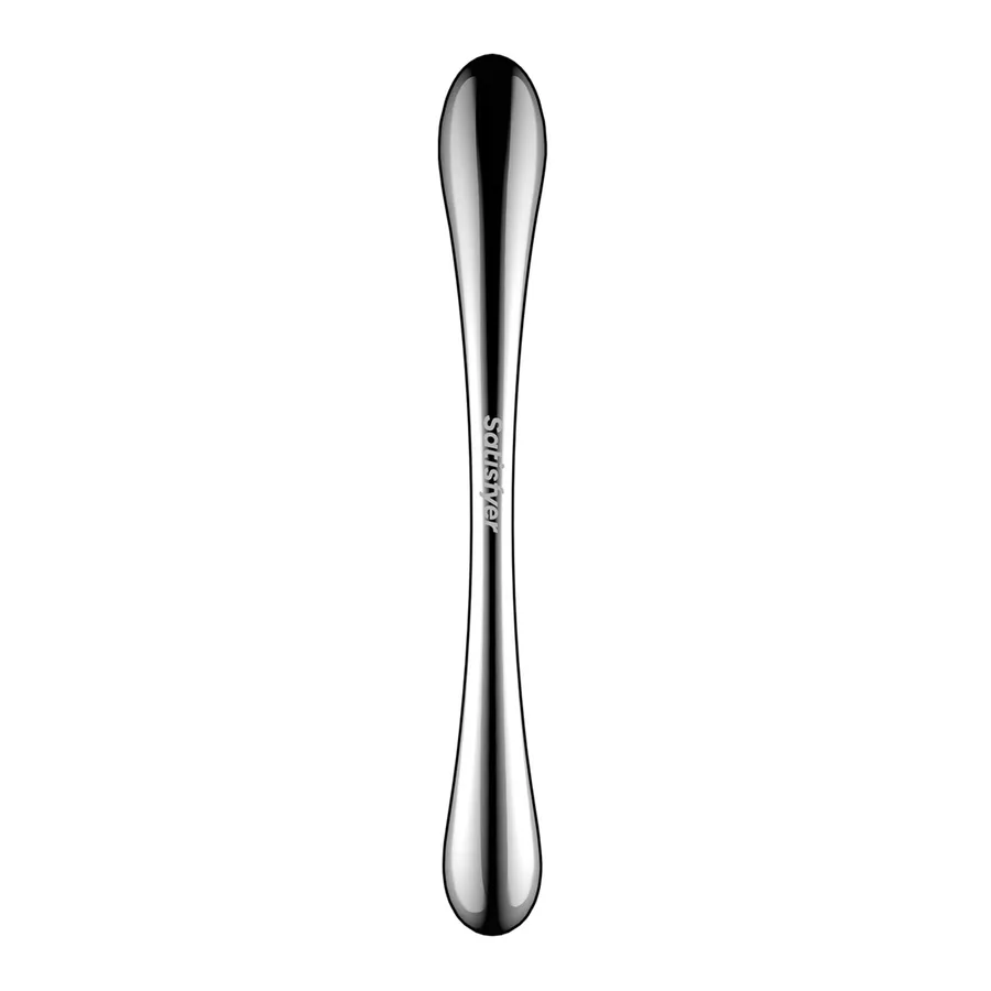 Металевий дилдо Satisfyer Cosmic Crest 1, двосторонній, можна нагрівати й охолоджувати