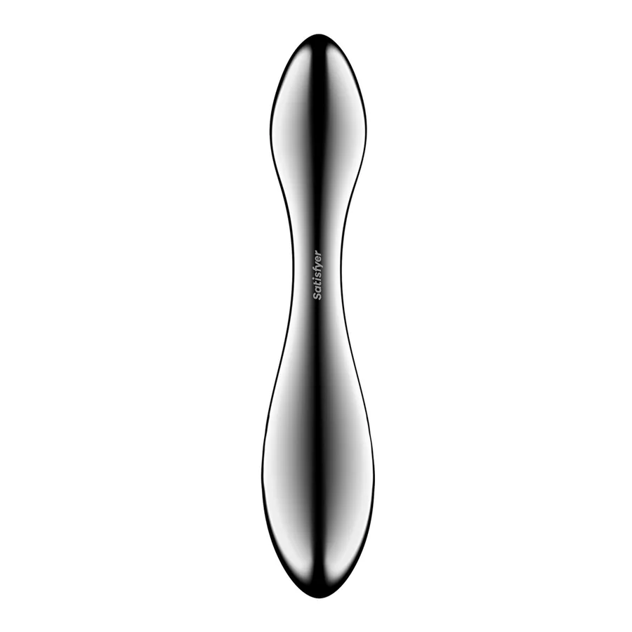 Металлический дилдо Satisfyer Pure Gravity 3, двусторонний, можно нагревать и охлаждать, очень тяжелый