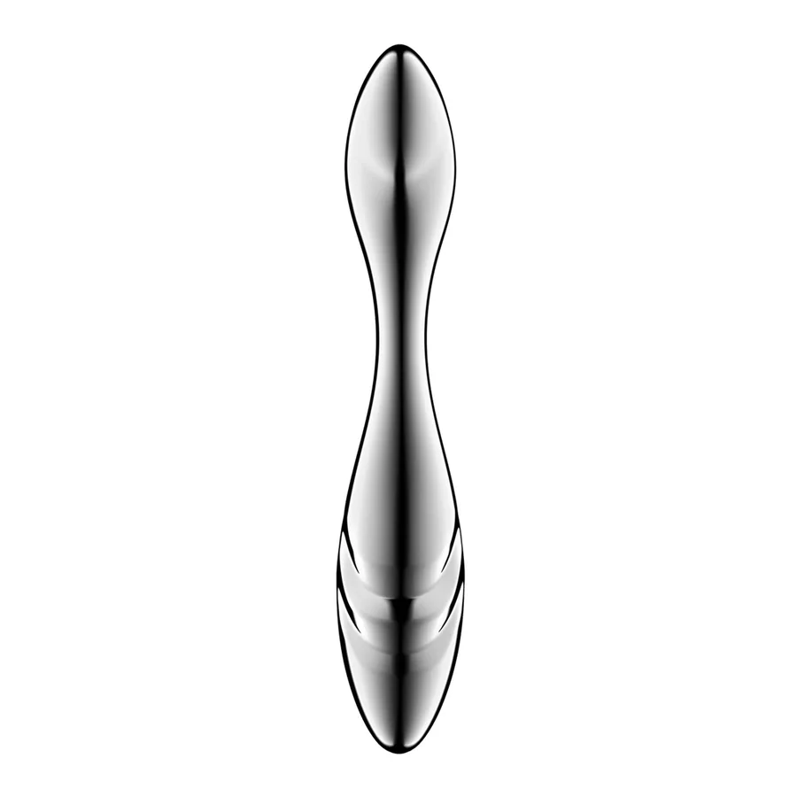Металлический дилдо Satisfyer Pure Gravity 3, двусторонний, можно нагревать и охлаждать, очень тяжелый