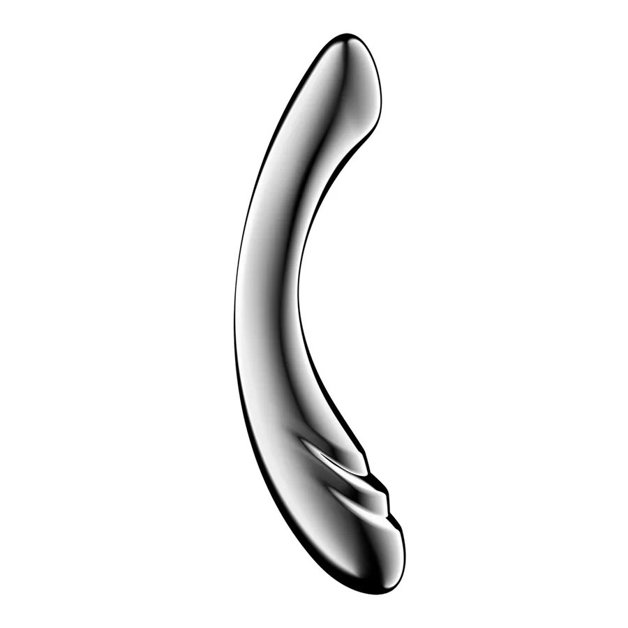 Металлический дилдо Satisfyer Pure Gravity 3, двусторонний, можно нагревать и охлаждать, очень тяжелый