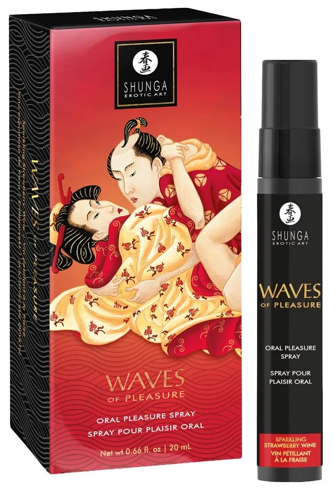 Спрей для усиления слюноотделения Shunga Waves of Pleasure Strawberry Sparkling Wine