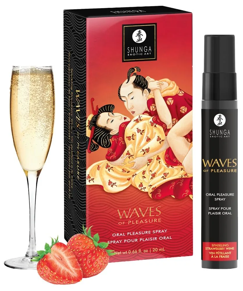 Спрей для усиления слюноотделения Shunga Waves of Pleasure Strawberry Sparkling Wine