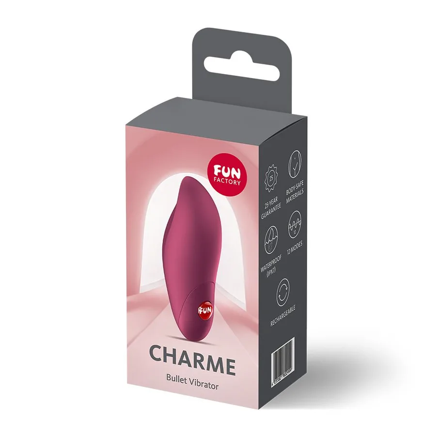 Вибропуля Fun Factory Charme Wine Red, 12 режимов, перезаряжаемая