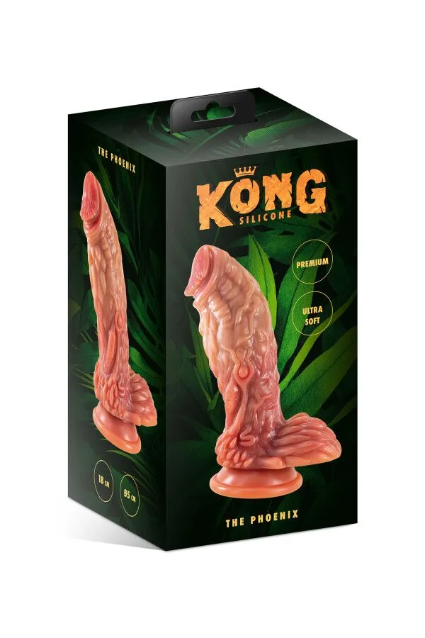 Фэнтезийный фаллоимитатор Kong Silicone The Phoenix, длина 18 см, диаметр 5,5 см