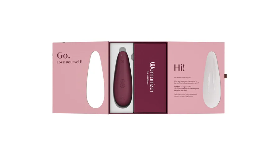 Вакуумный клиторальный стимулятор Womanizer Classic 2 - Bordeaux, 10 режимов, функция Afterglow