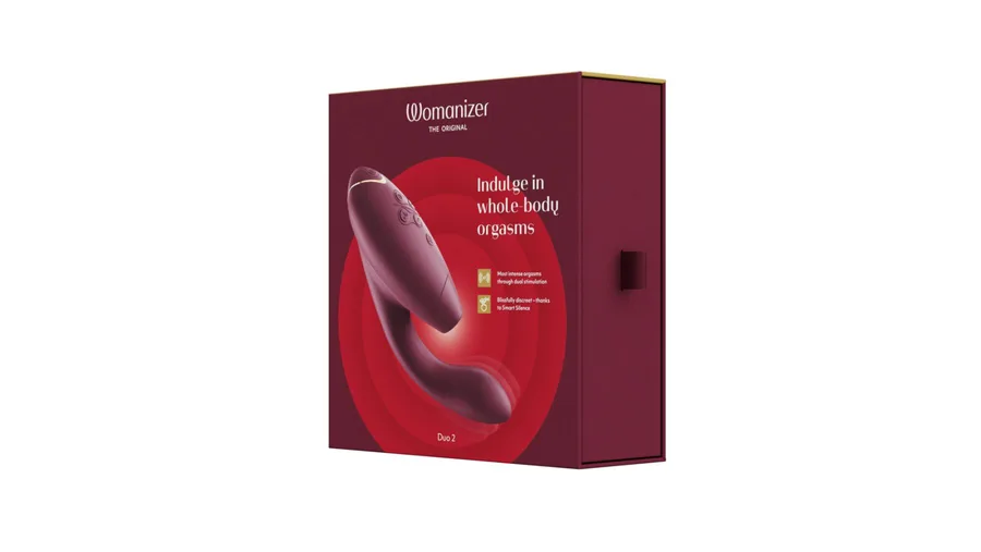 Двойной вакуумный клиторальный стимулятор Womanizer Duo 2 - Bordeaux, независимые моторы