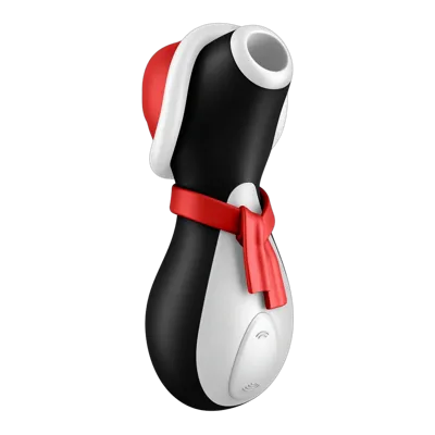 Вакуумний кліторальний стимулятор Satisfyer Penguin Holiday Edition, у шапочці та шарфі