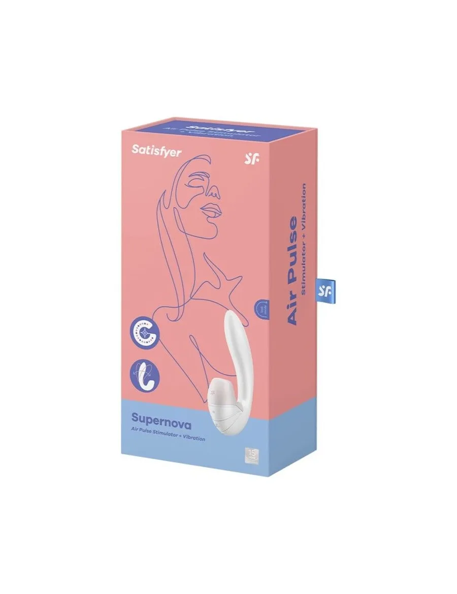 Вакуумний вібратор Satisfyer Supernova White, 2 положення стовбура