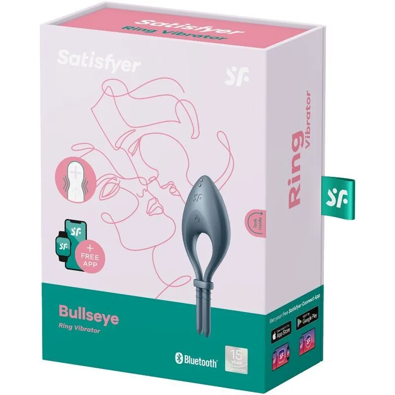 Ерекційне смарт-віброкільце ласо з регулюванням розміру Satisfyer Bullseye Dark Blue