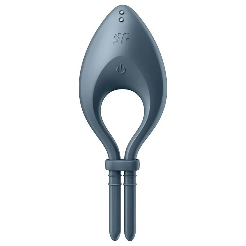 Ерекційне смарт-віброкільце ласо з регулюванням розміру Satisfyer Bullseye Dark Blue
