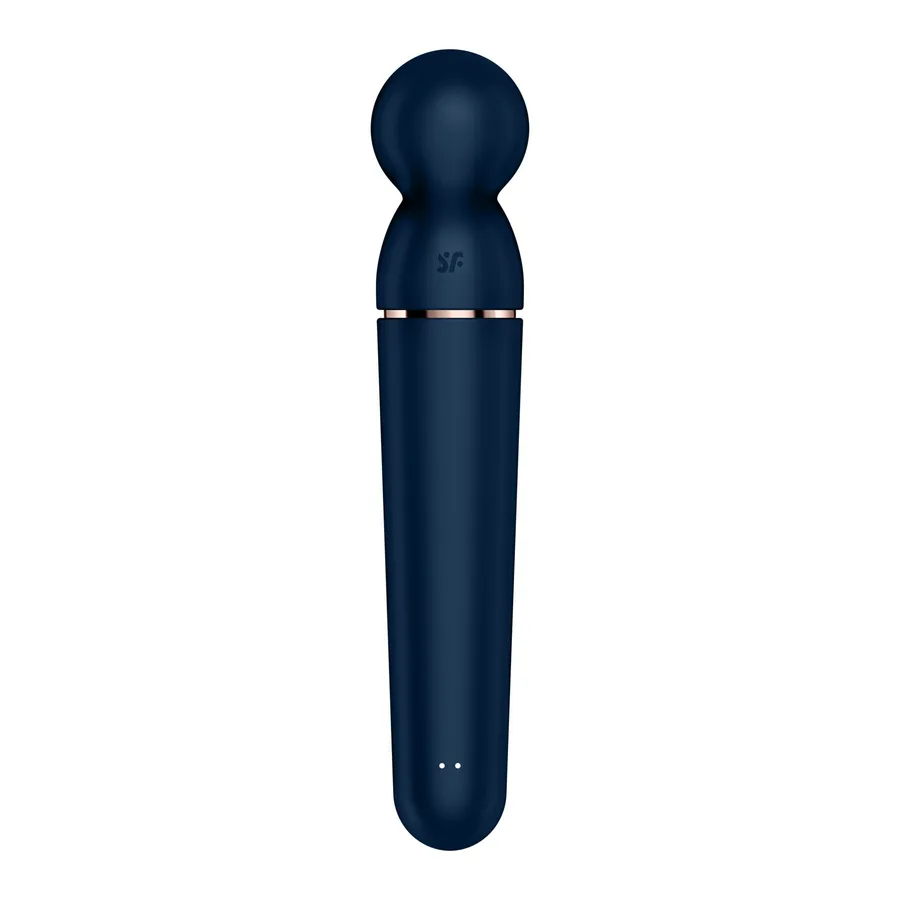 Вибромассажер Satisfyer Planet Wand-er Blue/Rosegold, очень мощный, беспроводной