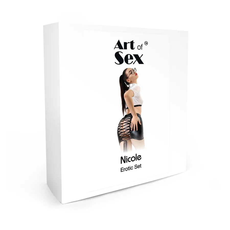 Еротичний костюм секретарки Art of Sex - Nicole, розмір XS-M, спідниця, топ, окуляри