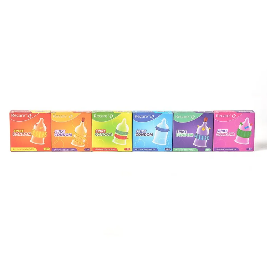 Насадка на член Recare Spike Condom Orange (презерватив с усиками и шипами)