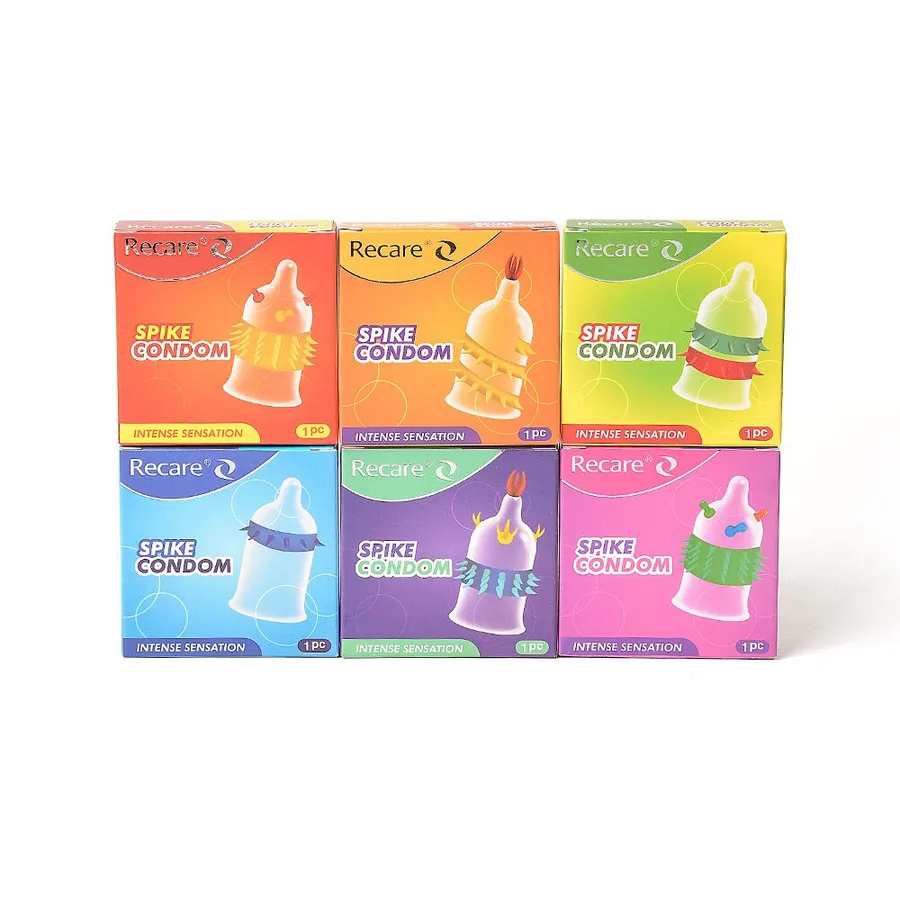 Насадка на член Recare Spike Condom Green (презерватив з рядами шипів)
