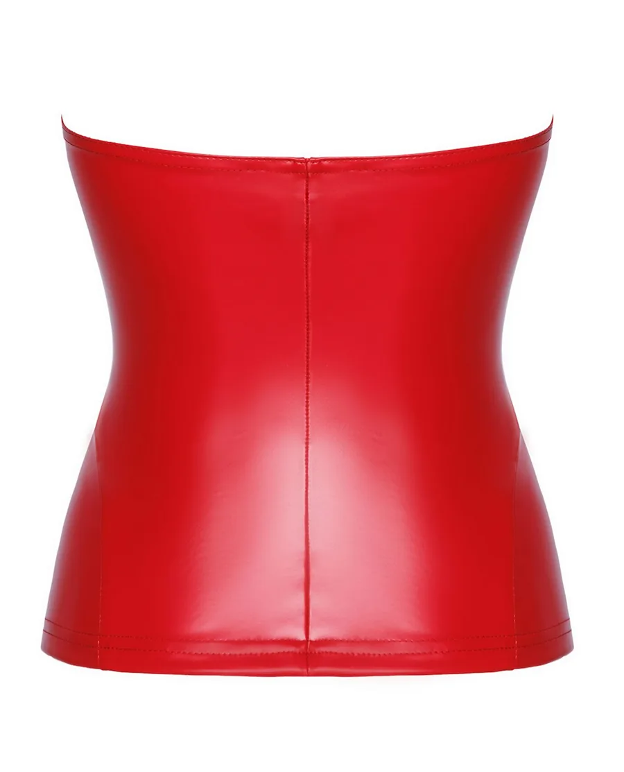 Корсет Noir Handmade F355 Red powerwetlook corset - XL