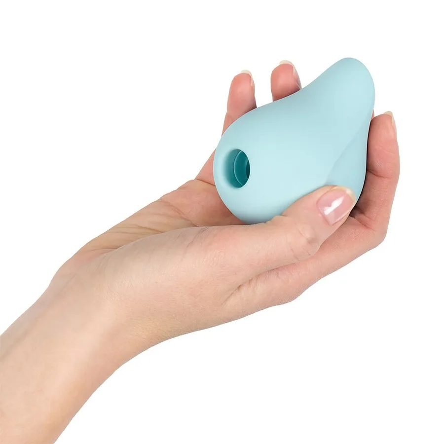 Вакуумний стимулятор Fun Factory Seduction Ice Blue, 11 режимів роботи, перезаряджуваний