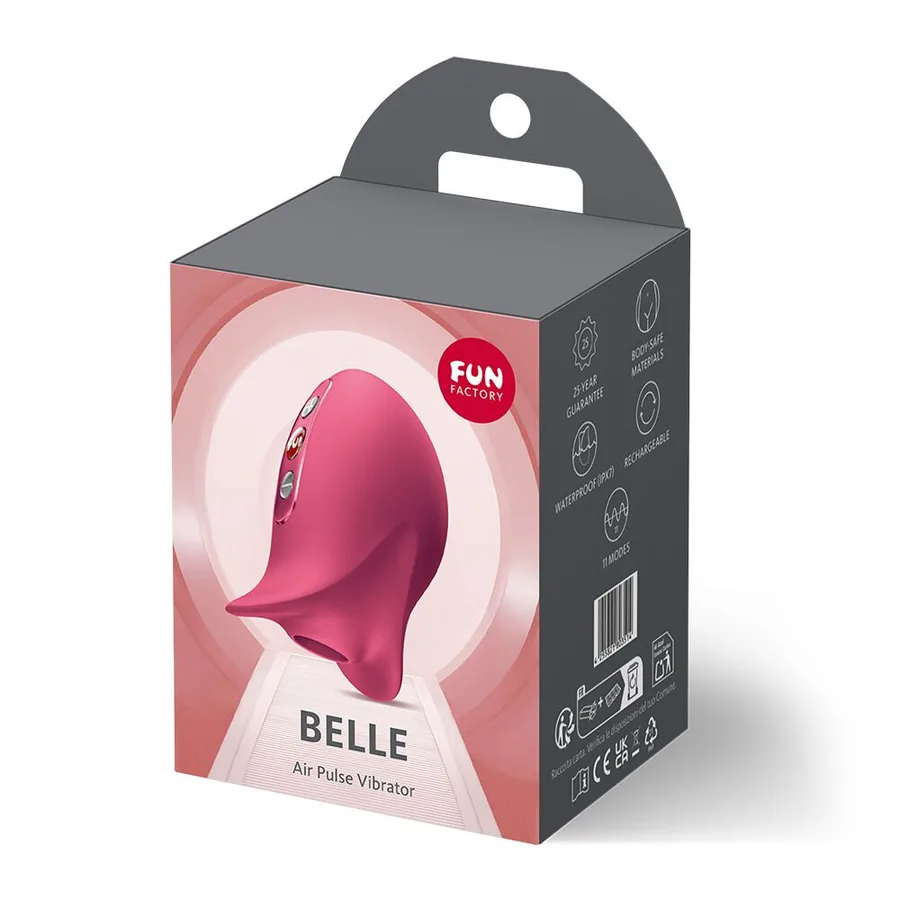 Вакуумный стимулятор Fun Factory Belle Raspberry, 11 режимов работы, перезаряжаемый