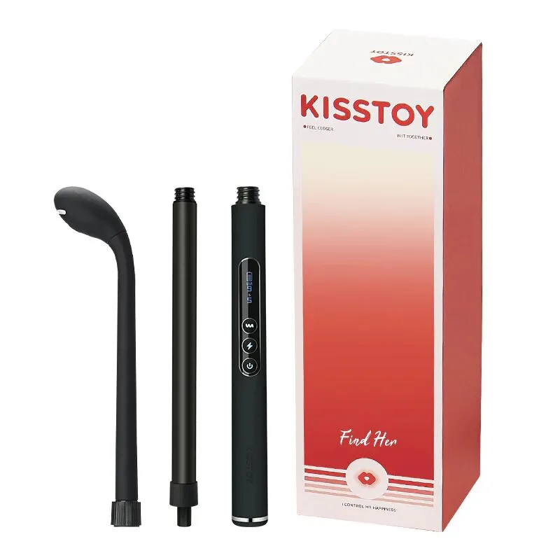Электростимулятор с вибрацией KISSTOY Find Her, 3 насадки + удлинитель
