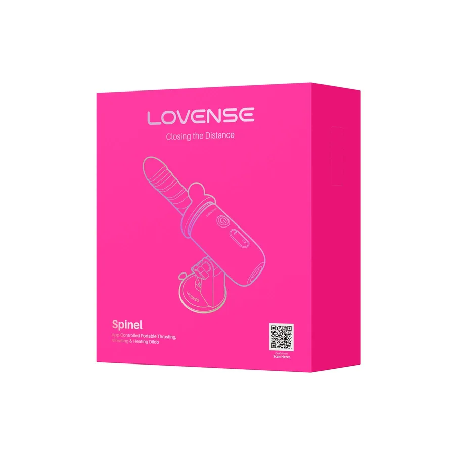 Смарт-міні секс-машина Lovense Spinel імітація фрикцій, підігрів, 3 насадки, на присосці