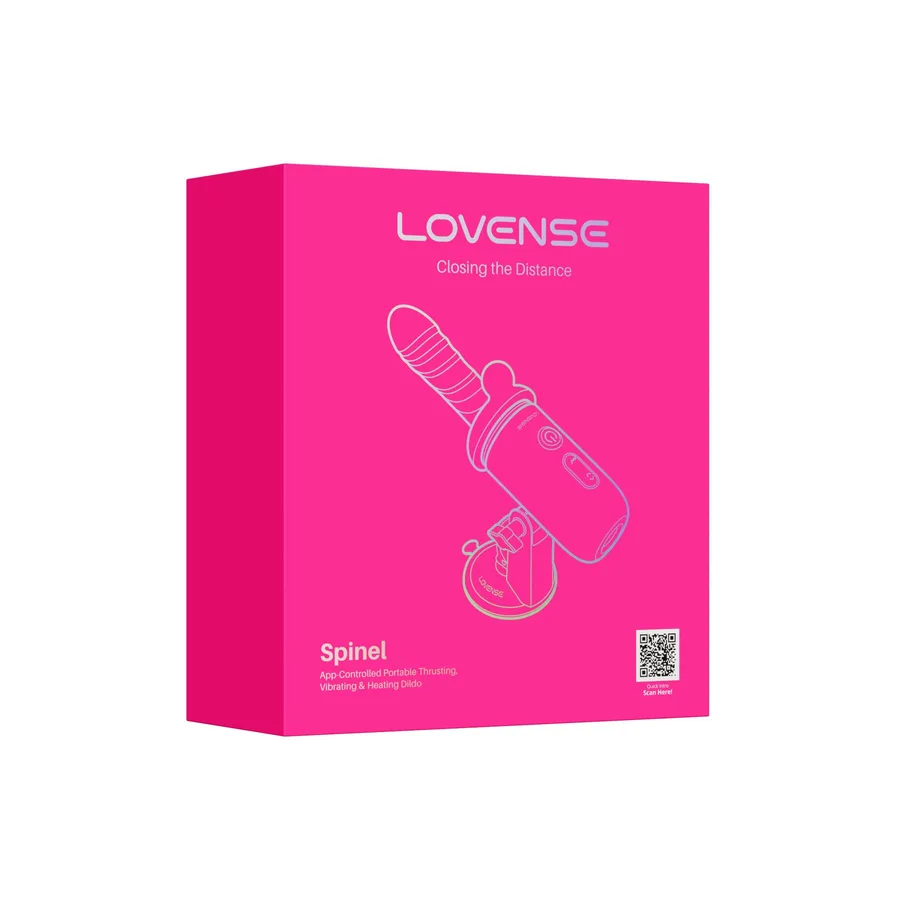 Смарт-міні секс-машина Lovense Spinel імітація фрикцій, підігрів, 3 насадки, на присосці