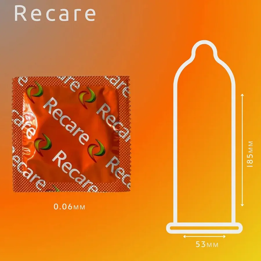 Презервативи Recare Color Fruit Flavour Condoms 3 шт, аромати: м'ята, банан, полуниця