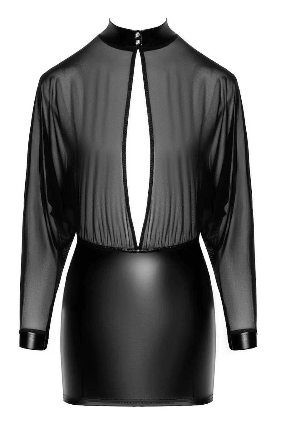 Сукня Noir Handmade F348 Powerwetlook and tulle dress - 4XL