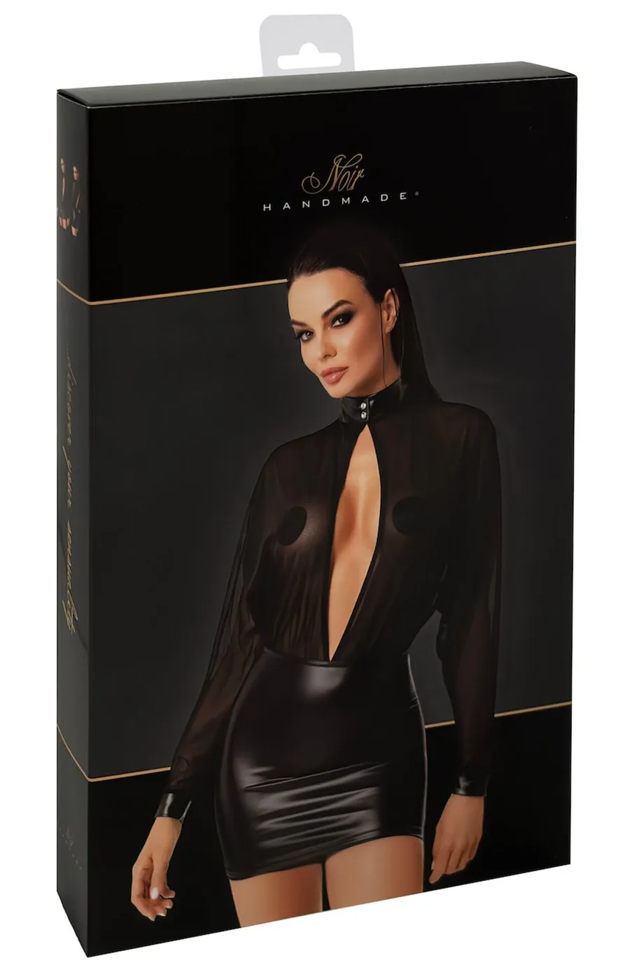 Сукня Noir Handmade F348 Powerwetlook and tulle dress - 4XL