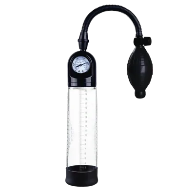 Вакуумная помпа Men Powerup со стрелочным манометром и ручной «грушей»