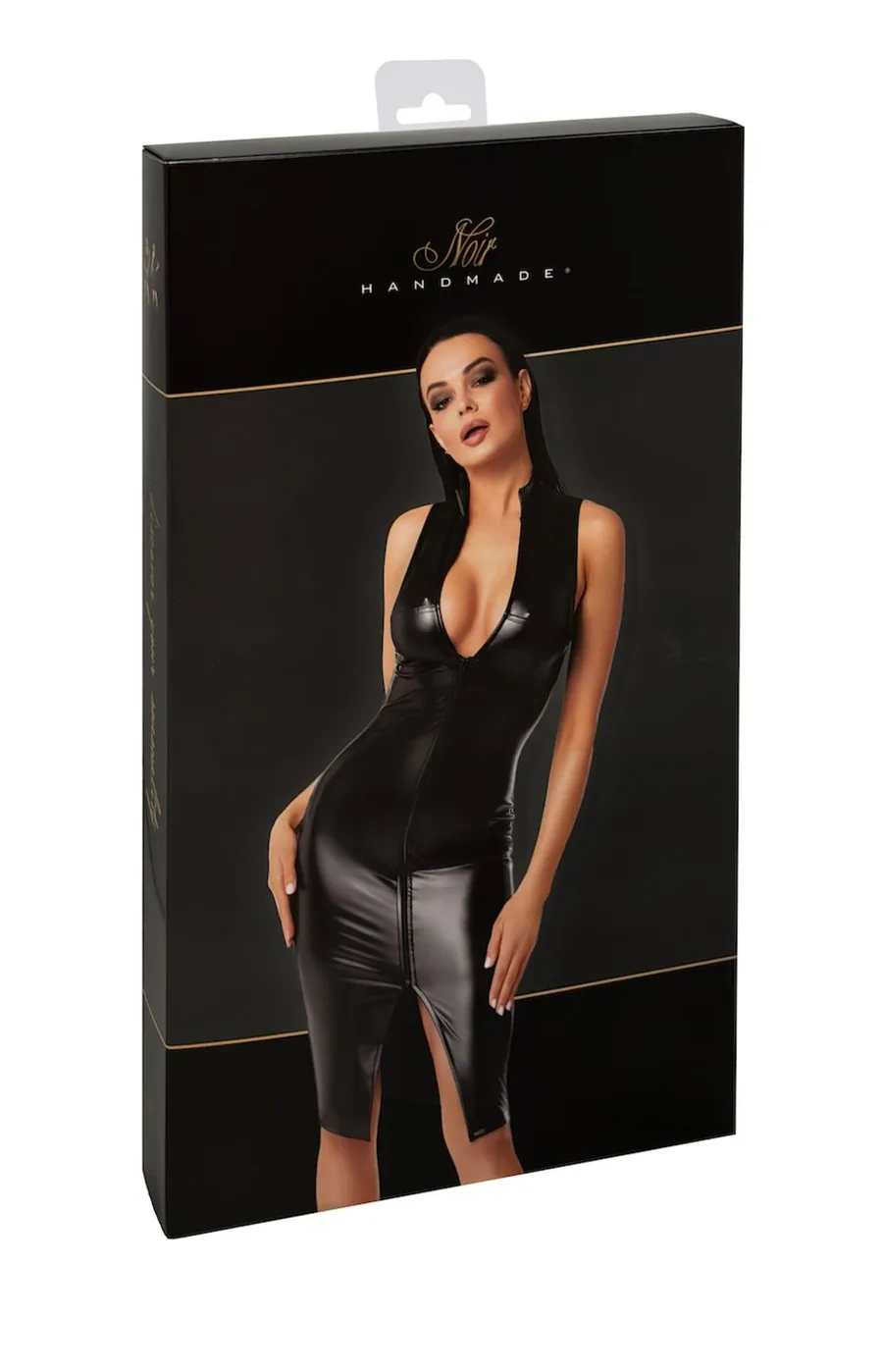 Платье Noir Handmade F337 Powerwetlook midi dress - 3XL