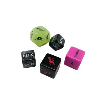 Набір кубиків Wooomy Ooo 5 Dice Set (EN): місця та пози для сексу, інтимні дії та частини тіла