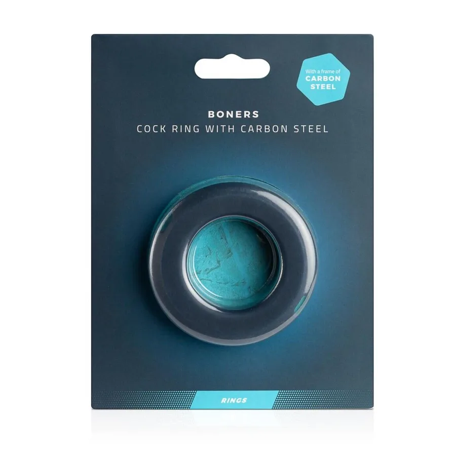 Ерекційне кільце Boners Cock Ring With Steel Core, сталеві вставки, внутрішній діаметр 3,7 см