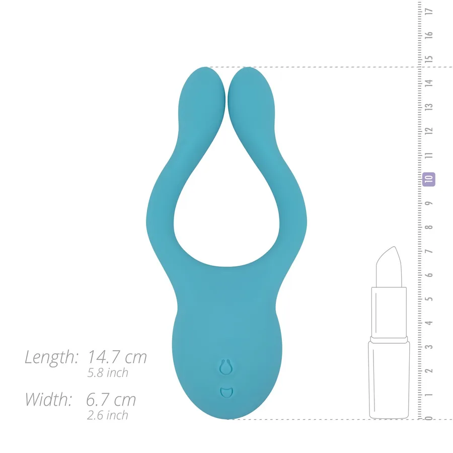 Универсальный вибратор для пар Cala Azul – Dani Couples Toy, 10 режимов