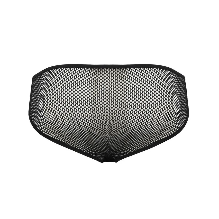 Мужские трусы со шнуровкой Passion 035 SLIP RICHARD L/XL Black, экокожа, сетка