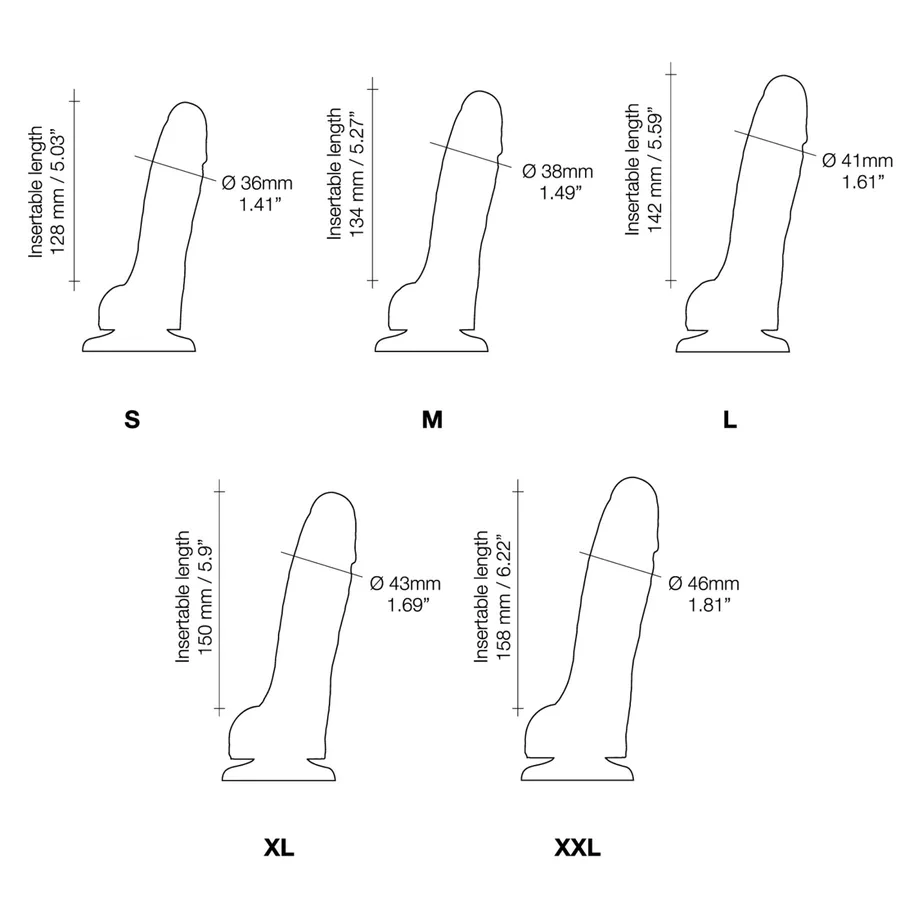 Реалистичный фаллоимитатор Strap-On-Me Sliding Skin Realistic Dildo Fuchsia S, эффект подвижной кожи