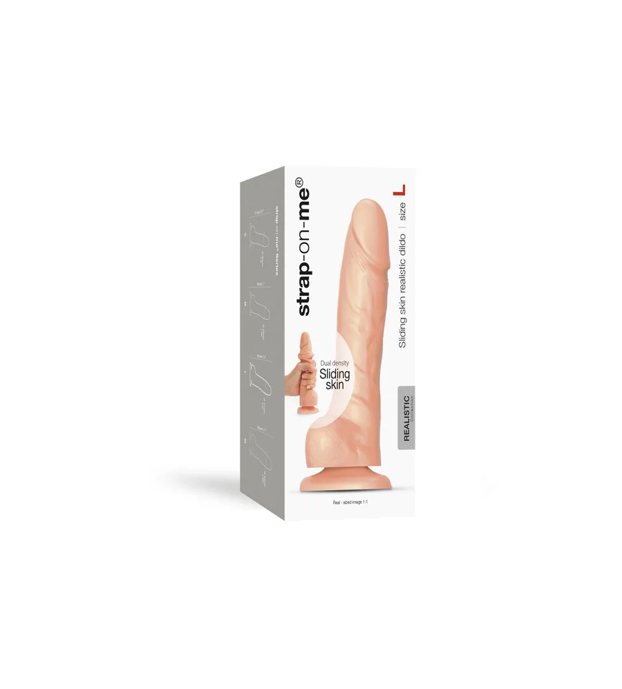 Реалистичный фаллоимитатор Strap-On-Me Sliding Skin Realistic Dildo Vanille L, эффект подвижной кожи