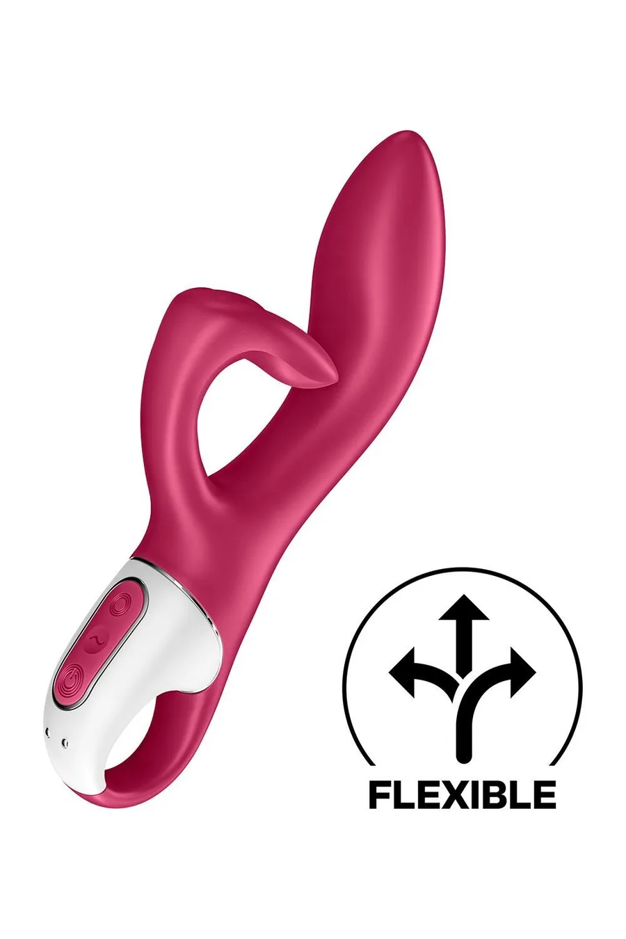 Вибратор кролик с тройным отростком Satisfyer Embrace me Berry, 2 мотора, диаметр 3,6 см