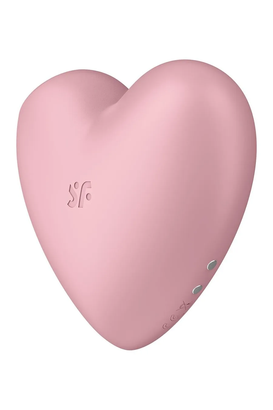 Вакуумный стимулятор-сердечко с вибрацией Satisfyer Cutie Heart Light Red