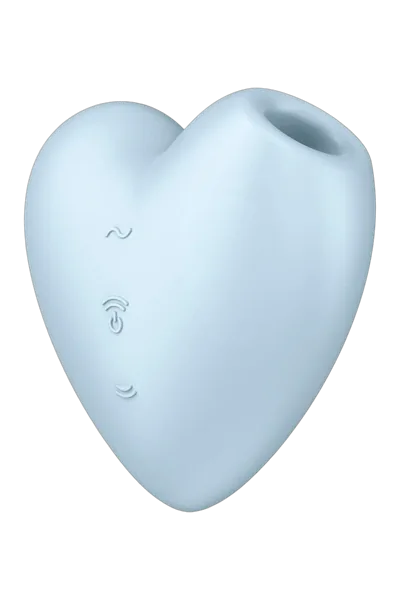 Вакуумний стимулятор-серце з вібрацією Satisfyer Cutie Heart Blue