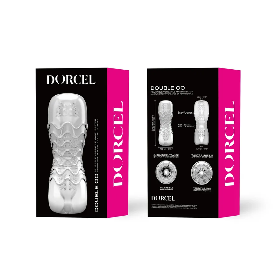 Мастурбатор Dorcel Double OO, двосторонній, два рельєфи