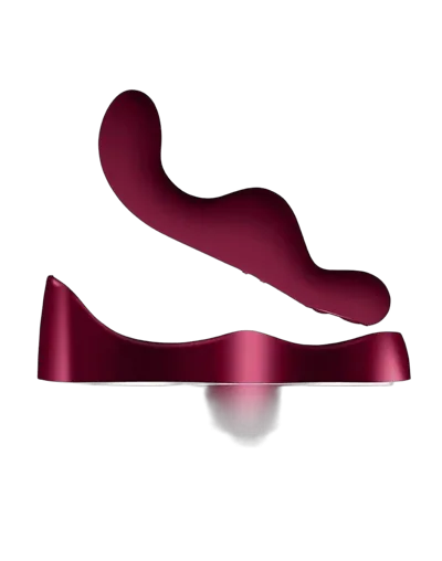 Универсальный sit-on-top вибратор Rocks Off Ruby Glow Blush, пульт ДУ